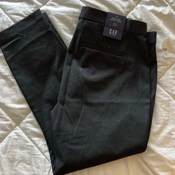 NWT GAP Signature Skinny Ankle charcoal Pants 16 - Picture 4 of 4